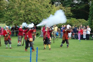 Muskets at the ready-fire